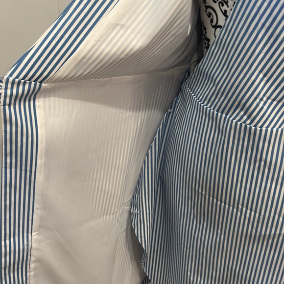 🌸Host pick-NWT J. Crew wrap striped dress light blue white lined 2 small medium - Picture 6 of 7